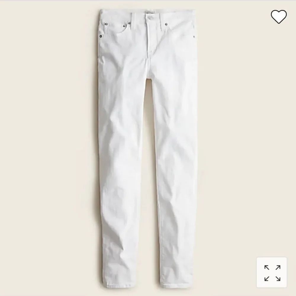 J. Crew Petite 9" high-rise toothpick jean in white Item E2268*